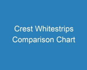 20 Best Crest Whitestrips Comparison Chart [2023] - Curee